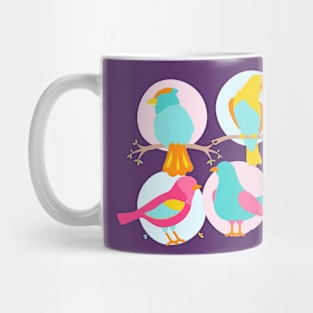 Colorful Birds Hand Drawn Easter Mug